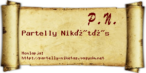 Partelly Nikétás névjegykártya